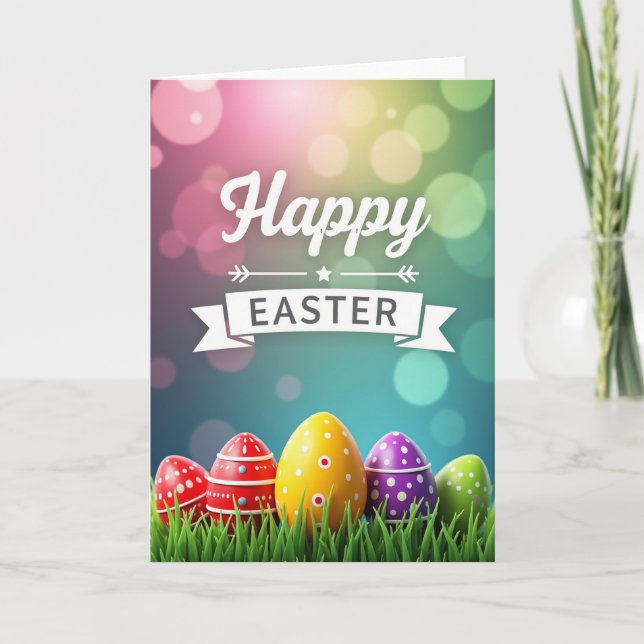 Happy Easter Ovoids Scene Card (Front)