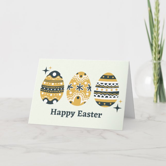 Happy Easter Painted Eggs   Card (Front)