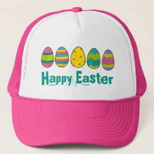 Happy Easter Painted Springtime Egg Hunt Eggs Trucker Hat