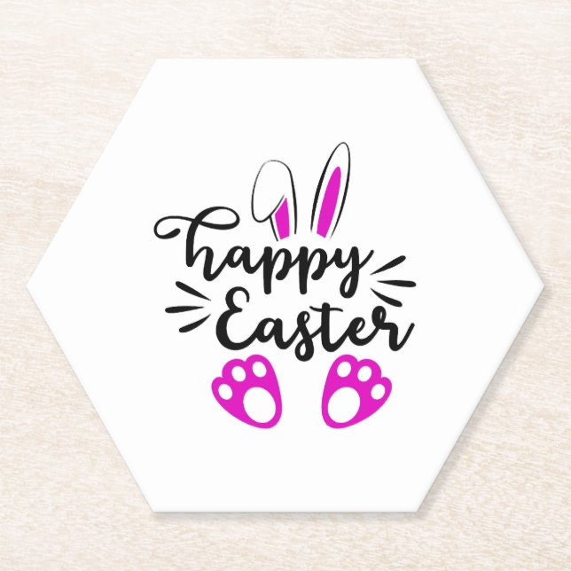 Happy easter            paper coaster (Front)