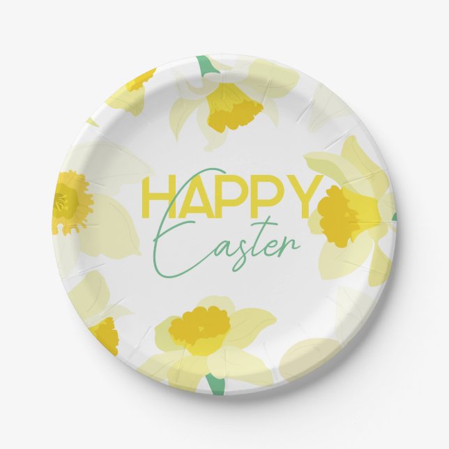 Happy Easter. Paper Plate (Front)