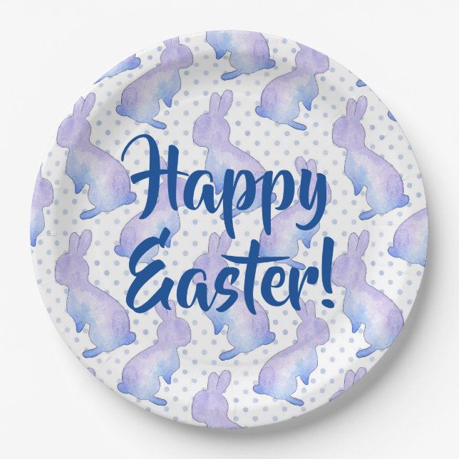 Happy Easter Paper Plate (Front)
