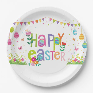 Happy Easter Paper Plate