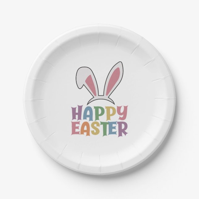 Happy Easter                        Paper Plate (Front)