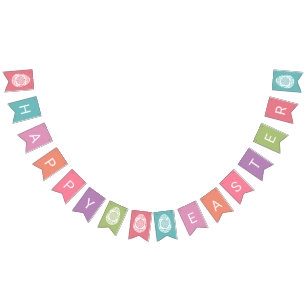 "Happy Easter" party bunting banner