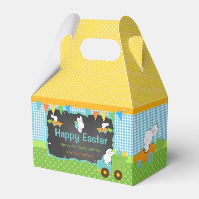 Happy Easter Party Little Bunny Favour Box (Front Side)