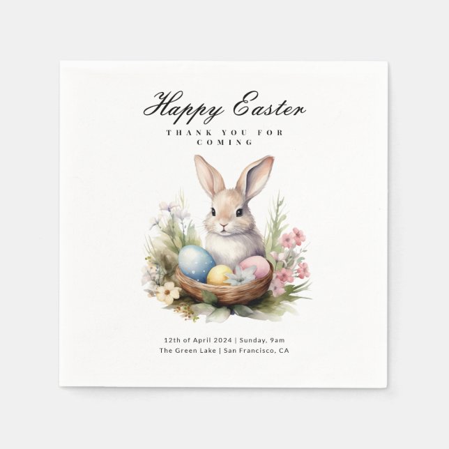 Happy Easter Party Napkin (Front)