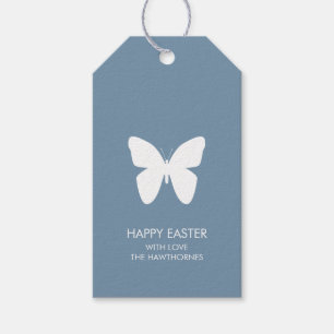 Happy Easter Pastel Blue Gift Tags