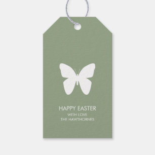 Happy Easter Pastel Green Gift Tags
