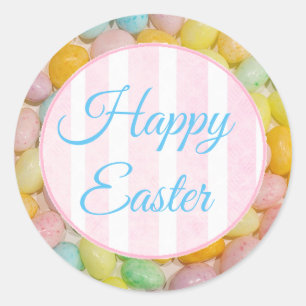Happy Easter Pastel Jelly Bean Stickers