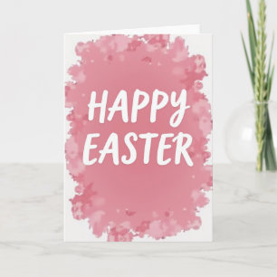 Happy Easter Pastel Pink Card