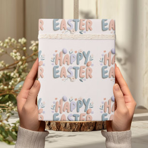Happy Easter Pastel Wrapping Paper