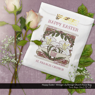 Happy Easter: Peace & Hope Vintage Lily Church Favour Bags