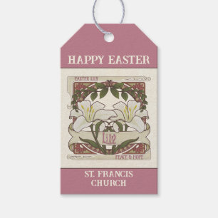 Happy Easter: Peace & Hope Vintage Lily Church Gift Tags