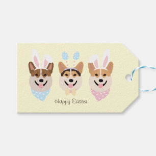 Happy Easter Pembroke Welsh Corgi Dogs Gift Tags