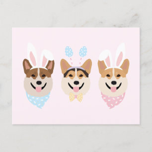 Happy Easter Pembroke Welsh Corgi Dogs Postcard