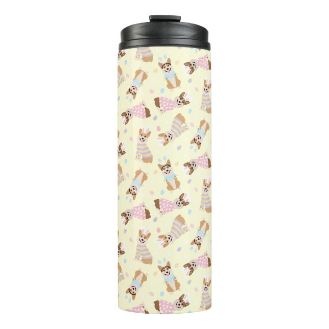 Happy Easter Pembroke Welsh Corgi Dogs Thermal Tumbler (Front)