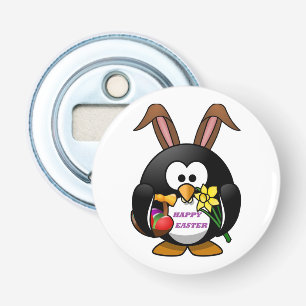 "HAPPY EASTER" PENGUIN BUNNY BOTTLE OPENER