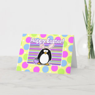 Happy Easter Penguin Holiday Card