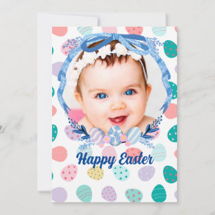 Happy Easter Personalised Baby Photo Holiday Card
