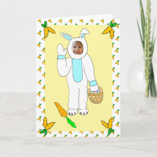 Happy Easter Personalised Photo Easter Bunny Card