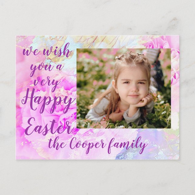 Happy Easter Photo Postcard (Front)