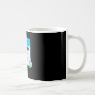 Happy Easter Pig With Bunny Ears Calendar Funny Ea Coffee Mug