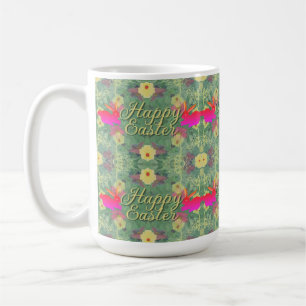 Happy Easter Pink Bunnies Mug