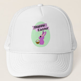 Happy Easter! Pink Bunny Trucker Hat