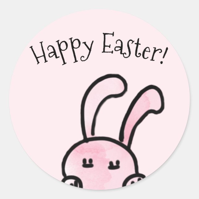 Happy Easter Pink Stickers (Front)