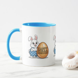 Happy Easter Polka Dot Bunny Mug