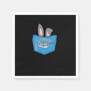 Happy Easter Pop Peeking Bunny Napkin