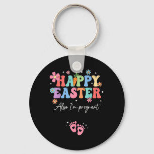 Happy Easter Pregnancy Announcement New Mum Key Ring