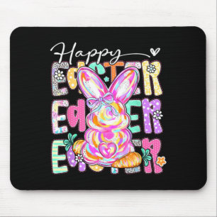 Happy Easter Preppy Coquette Bow Egg Bunny Women Mouse Mat