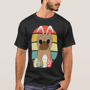 Happy Easter Pug Wearing Bunny Ear Pug T-Shirt