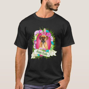 Happy Easter Puggle Wearing Bunny Ear Eggs Cool T-Shirt