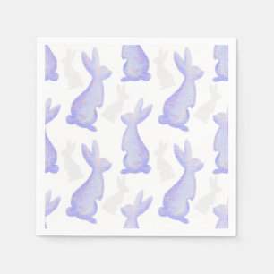 Happy Easter - Purple Bunny's pattern Napkin