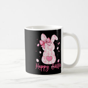 Happy Easter Rabbit Coquette Bunny Floral Women Gi Coffee Mug