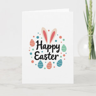 Happy Easter Rabbit Ears Card