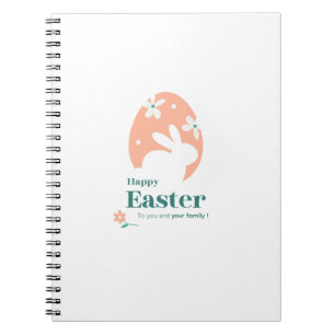 Happy Easter – Rabbit & Egg Floral Design Notebook