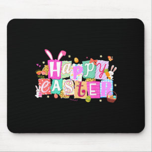 Happy easter rabbit egg for kids boy girl womenHap Mouse Mat