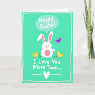 Happy Easter Rabbit Love Card