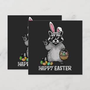 Happy Easter Racoon Bunny