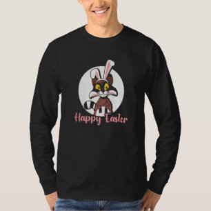 Happy Easter Racoon Bunny Egg Hunt T-Shirt