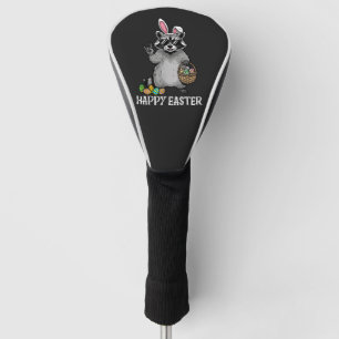 Happy Easter Racoon Bunny Golf Head Cover