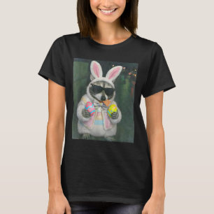 Happy easter racoon egg basket funny easter men T-Shirt