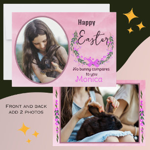 Happy Easter  Real Bunnies Photo Card