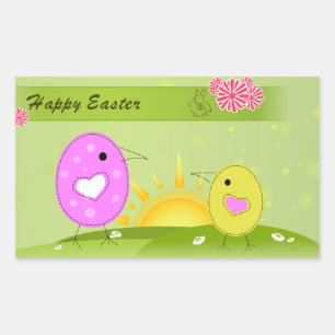 Happy Easter Rectangular Sticker