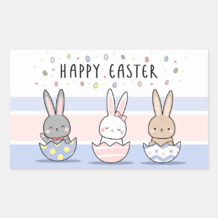 Happy Easter Rectangular Sticker