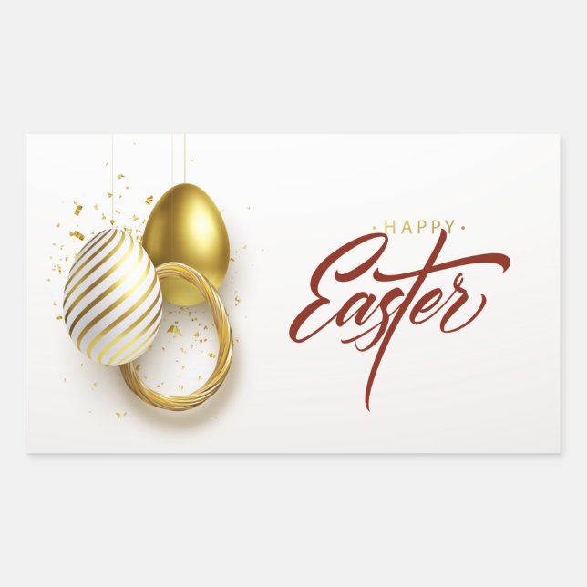 Happy Easter  Rectangular Sticker (Front)